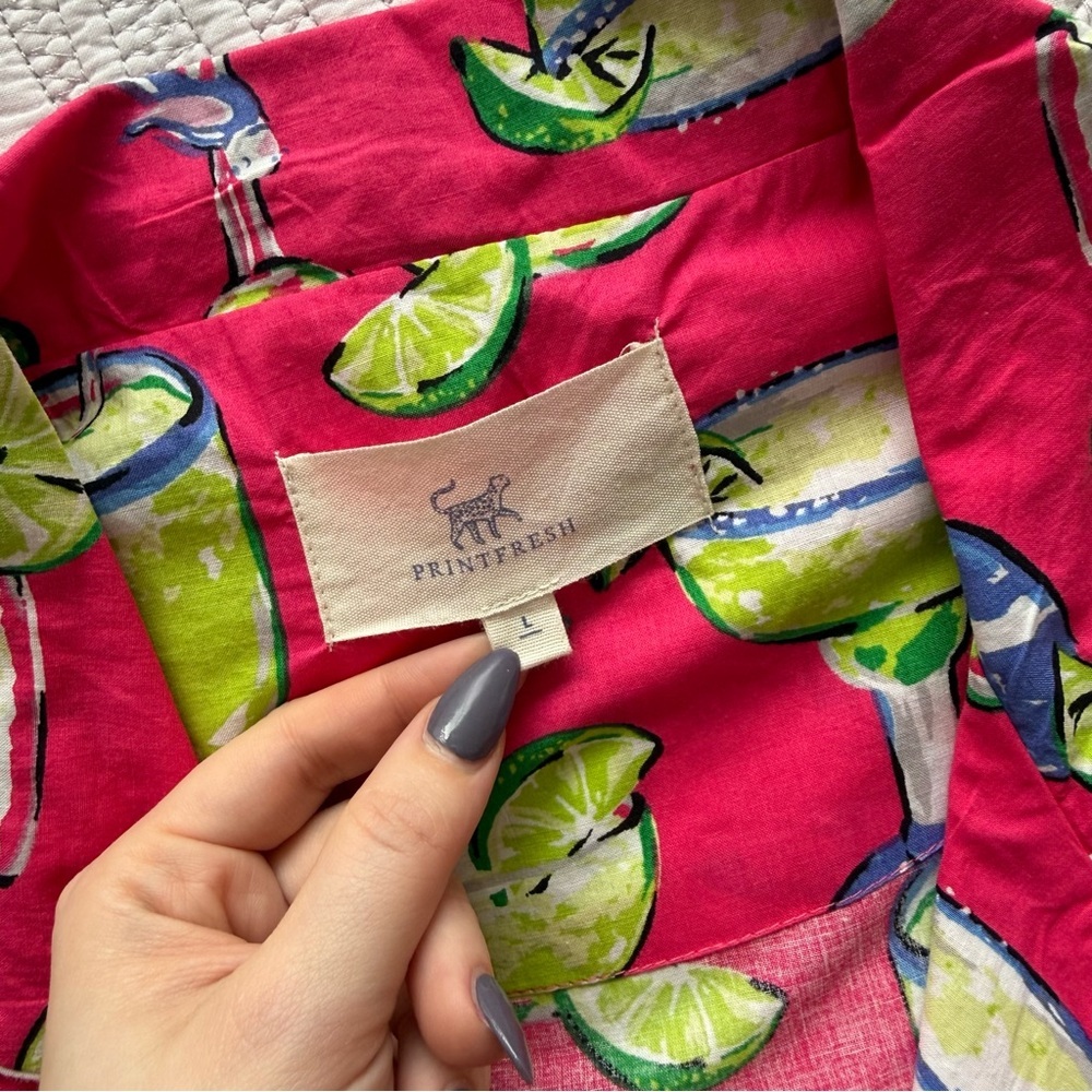 NWT - Printfresh - Fresh Margarita Sleep Shirt - Cabo Pink - Picture 4 of 13